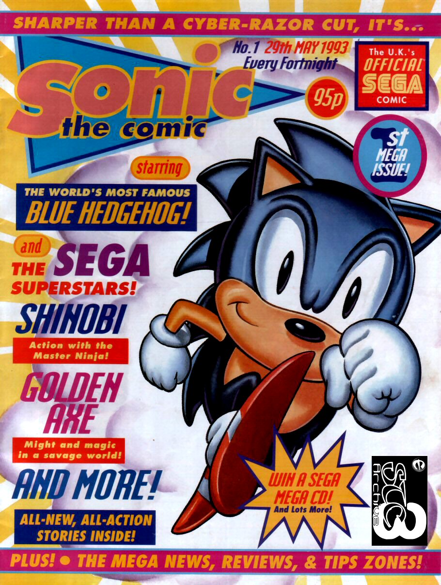 Sonic - The Comic Issue No. 001 Comic cover page